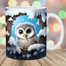 Axyaa Ceramic Owl Coffee Mug 11oz - Cute Owl Design Tea Cup