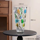 Axyaa Crystal Glass Vase Elegant Flower Arrangement Home Decor Bottle