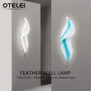 Axyaa Nordic Feather LED Wall Light for Stylish Home Decor