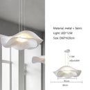 Axyaa Nordic Fabric Cream LED Chandelier Wabi Sabi Style Loft Pendant Lights