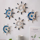 Axyaa Nautical Ship Wheel Wall Decor, Marine Themed Hangings for Coastal Style Home