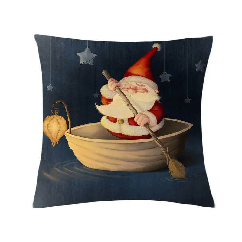 Axyaa Santa Claus Cartoon Decorative Pillowcase 45X45CM
