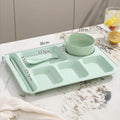 Axyaa Wheat Straw Dining Tray Split Plate - Large Capacity Five-grid