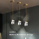 Axyaa Crystal Color Changing Pendant Light for Kitchen Island, Modern Bedside Table Mini Lamp
