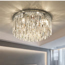 Axyaa Luxury Crystal Ceiling Lights - Gold/Chrome Metal Mounted Lighting
