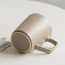 Axyaa Striped Ceramic Coffee Cup Vintage Style Mug with Handle, High Capacity