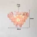 Axyaa Glass Chandeliers: Round LED Vintage Pendant Light for Dining Room & Kitchen