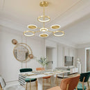 Axyaa Modern Nordic Gold Chandelier: Creative Dining Room & Bar Fixture