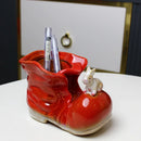 Axyaa Ceramic Small Boots Flower Pot Vase Pen Holder Succulent Planting Desktop Storage