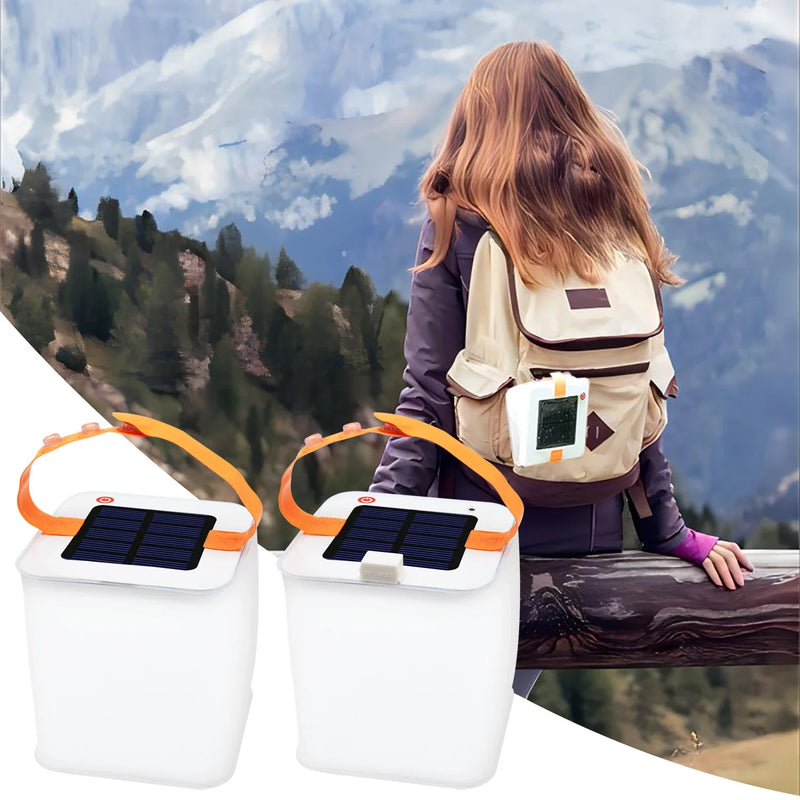 Axyaa Solar LED Inflatable Camping Light: Waterproof & Rechargeable for Emergencies