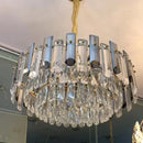 Axyaa Crystal Chandelier: Modern Luxury LED Hanging Lamp for Living/Dining Room