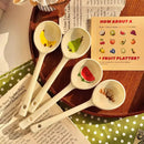 Axyaa Kawaii Fruit Ceramic Soup Spoon | Hand-painted Korean Tableware