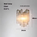 Axyaa Clear Pink Glass Tube Chandelier Luxury Ceiling Pendant Light