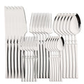 Axyaa 30-Piece Black Stainless Steel Dinnerware Set