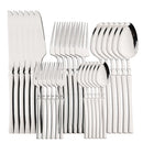 Axyaa 30-Piece Black Stainless Steel Dinnerware Set