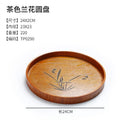 Axyaa Wooden Tea Tray: Home Brewing, Water Cup, Fruit, Kitchen Storage Tray