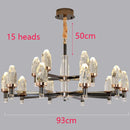 Axyaa Crystal Chandelier Pendant Light for Luxury Living & Dining Room