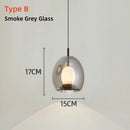 Axyaa Marble LED Pendant Light: Modern Glass Decor Lighting Fixture