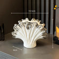 Axyaa Gradient Silver Shell Vase Leaf Shape Home Decor Vase