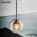 Axyaa Nordic Glass Pendant Light: Modern Kitchen Hanging Lamp