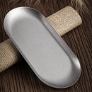 Axyaa Retro Oval Stainless Steel Dessert Storage Tray Shallow Dishes