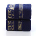 Axyaa White Cotton Embroidered Hotel Bathroom Towels Set