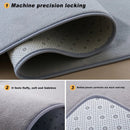 Axyaa Grey Floor Mat Thick Living Room Bedroom Carpet Children's Room Non-Slip Rug