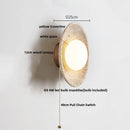 Axyaa LED Wall Lamp - Nordic Modern Design - Yellow Stone - Pull Chain - Home Decor