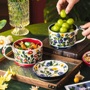 Axyaa Camellia Flower Ceramic Coffee Mug with Lid