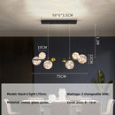 Axyaa Modern Dimmable Metal Pendant Lights with Glass Globe for Dining Room