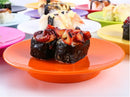 Axya Round Melamine Sushi Plate Set - Colorful Conveyor Belt Serving Dish