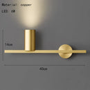 Axyaa Brass Wall Light 4000K Gold Black Sconce for Bedroom Foyer Stairs Elegant Atmosphere