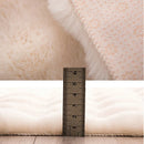 Axyaa Round Rabbit Plush Faux Fur Circle Rug for Bedroom and Living Room