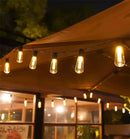 Axyaa Solar LED String Lights: Shatterproof S14 Bulbs for Outdoor Patio Waterproof Lighting