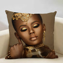 Nordic Print Linen Cushion Cover, Black and White Decor Pillowcase for Sofa by Axyaa