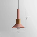 Axyaa Nordic Wood Pendant Lights Modern Macaron LED Hang Lamp Kitchen Bar Loft E27