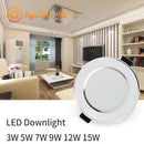 Axyaa LED Downlight Indoor Spot Lighting 3W-15W Round Recessed Lamp 220V Kitchen Bedroom