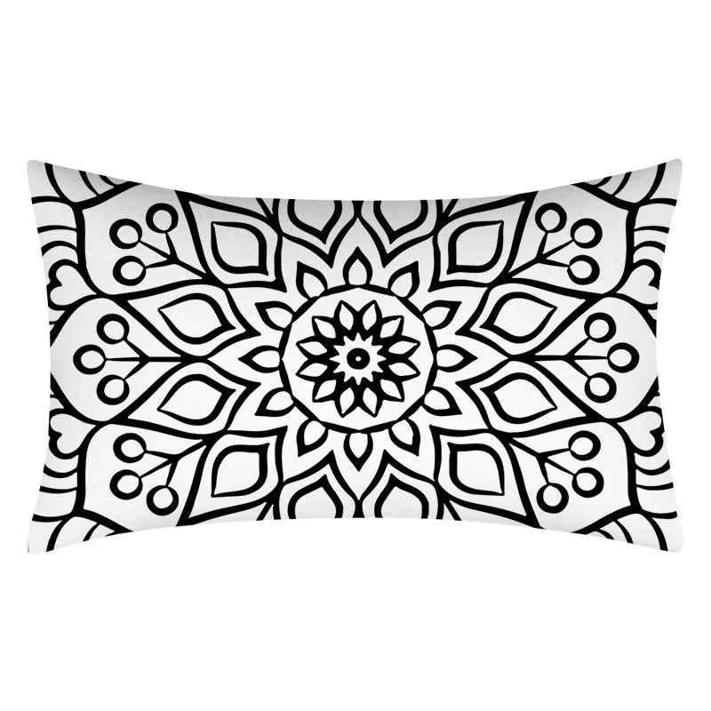 Axyaa Geometric Cushion Cover 30x50 Polyester Pillowcase for Home Decor
