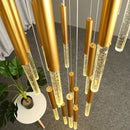 Axyaa Gold Crystal Chandelier for Modern Living Spaces