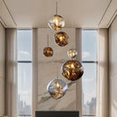 Axyaa Modern Stair Chandelier Pendant Light - LED Ceiling Lamp for Living Room
