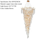 Axyaa Modern Luxury Crystal Chandelier Lighting for High Ceiling Areas