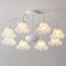 Axyaa Modern Chandeliers - White Green Bedroom Dining Room Loft Ceiling Lamp