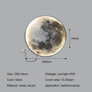Axyaa Moon Mural LED Wall Lamp Modern Indoor Lighting Sconce for Bedroom & Foyer
