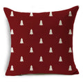 Axyaa Red Striped Plaid Linen Cushion Cover 45X45CM Home Pillow Case