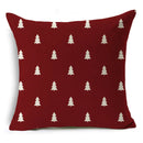 Axyaa Red Striped Plaid Linen Cushion Cover 45X45CM Home Pillow Case