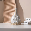 Axyaa Round Ceramic Vase Thorny Desk Decoration Modern Home Floral Arrangement