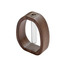 Axya Walnut Flower Ware: Solid Wood Glass Vase Stand for Creative Plant Arrangement