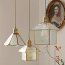 Axyaa Copper Glass LED Pendant Lights: Vintage Nordic Style Hanging Lamp