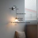 Axyaa Walnut Ash LED Wall Sconce, Adjustable Japanese Style Stair Light Fixtures
