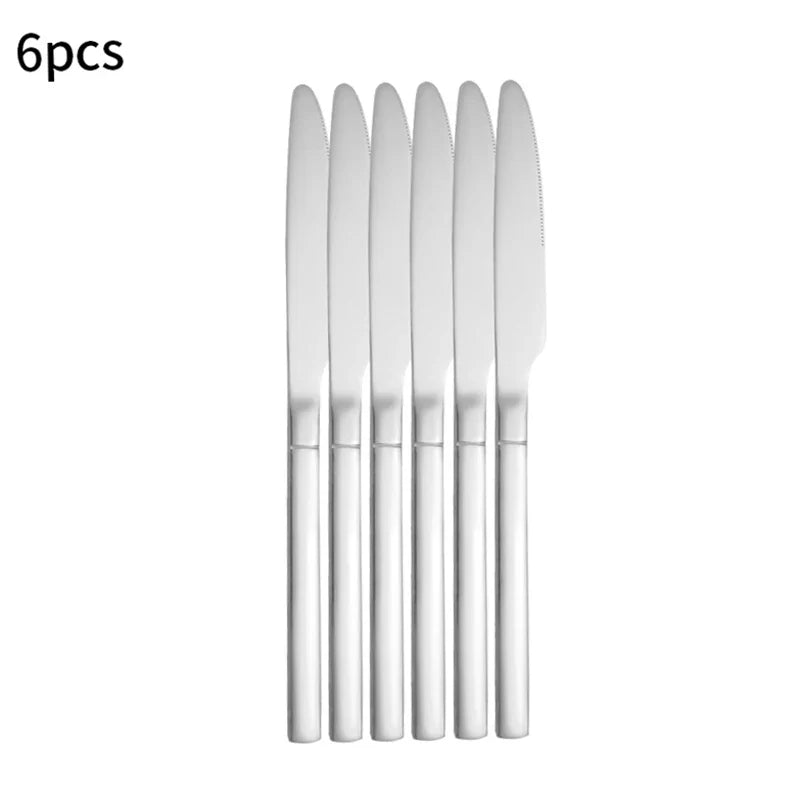 Axyaa Stainless Steel Tableware Set - High-End Knife, Fork, Spoon for Kitchen & Restaurant